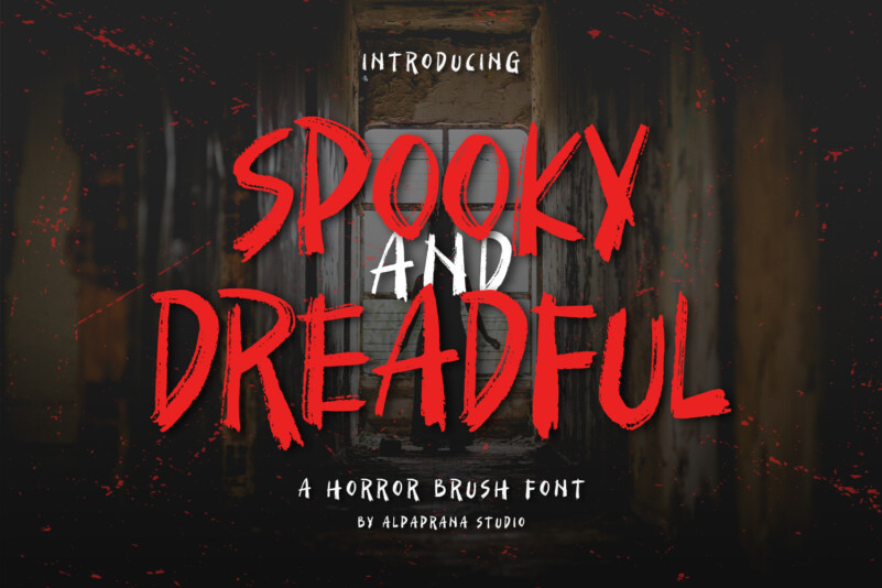 Spooky-And-Dreadful电影标题笔刷手写英文字体下载插图