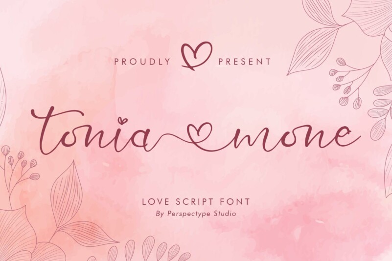 Tonia-Mone可爱甜美花式英文字体下载插图
