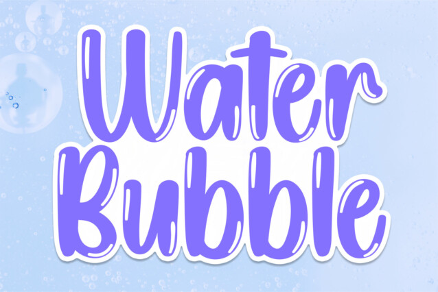 Water-Bubble可爱气泡手写英文字体下载插图