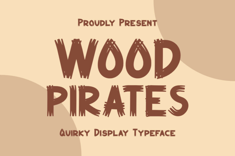 WoodsPirates创意木材花式英文字体下载插图