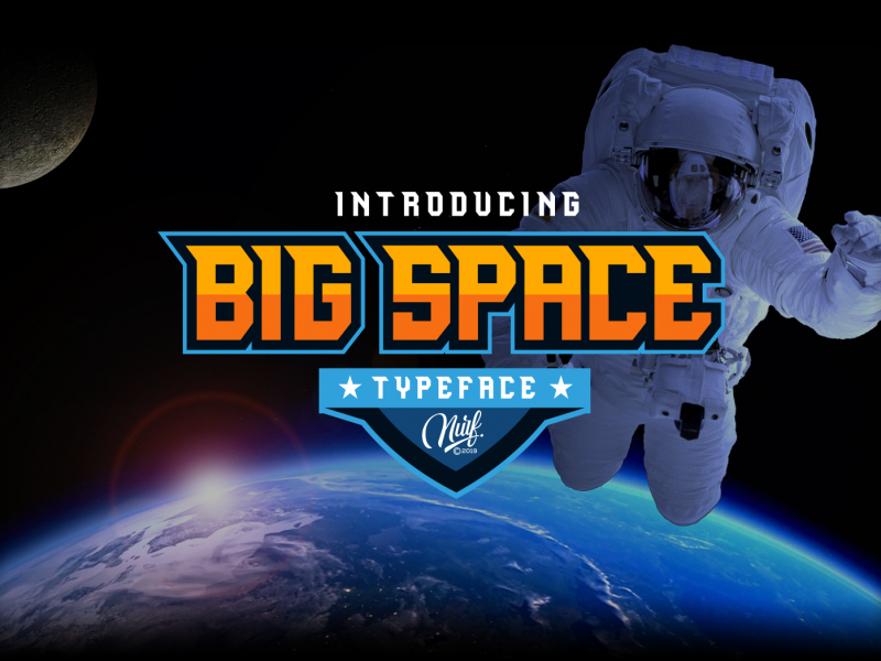 Big Space时尚科技科学衬线免费英文字体下载插图