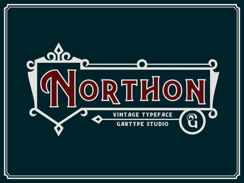 NorthonDemo创意logo花式英文字体免费下载插图