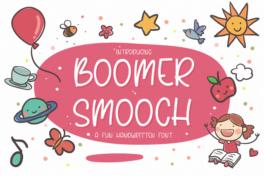 Boomer Smooch趣味手写卡通英文字体下载插图