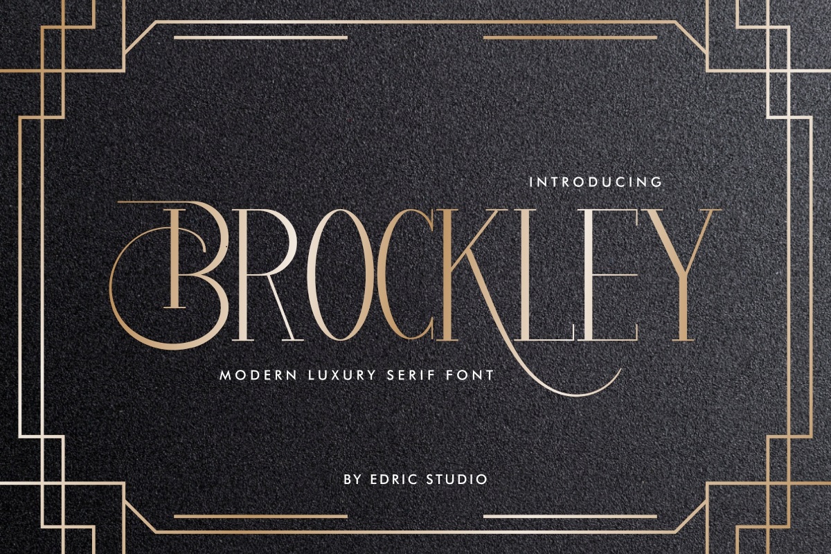 Brockley时尚奢华衬线英文字体下载插图