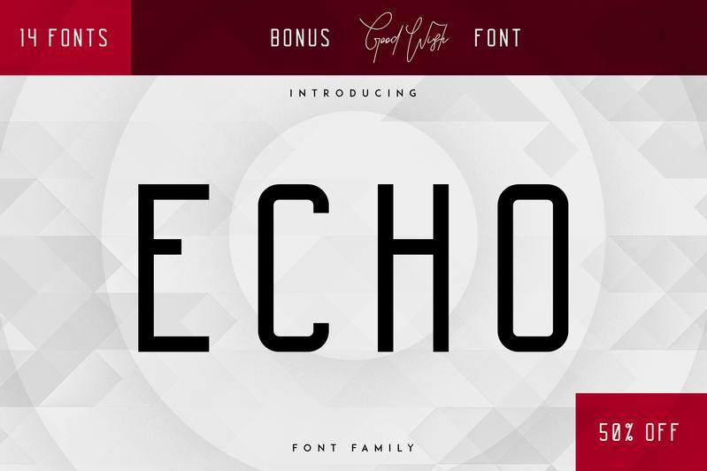 Echo-PersonalUse海报字体标题文字无衬线英文字体免费下载插图