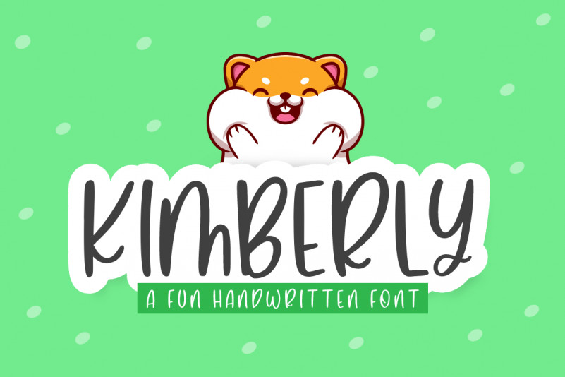 Kimberly活泼可爱手写英文字体下载插图