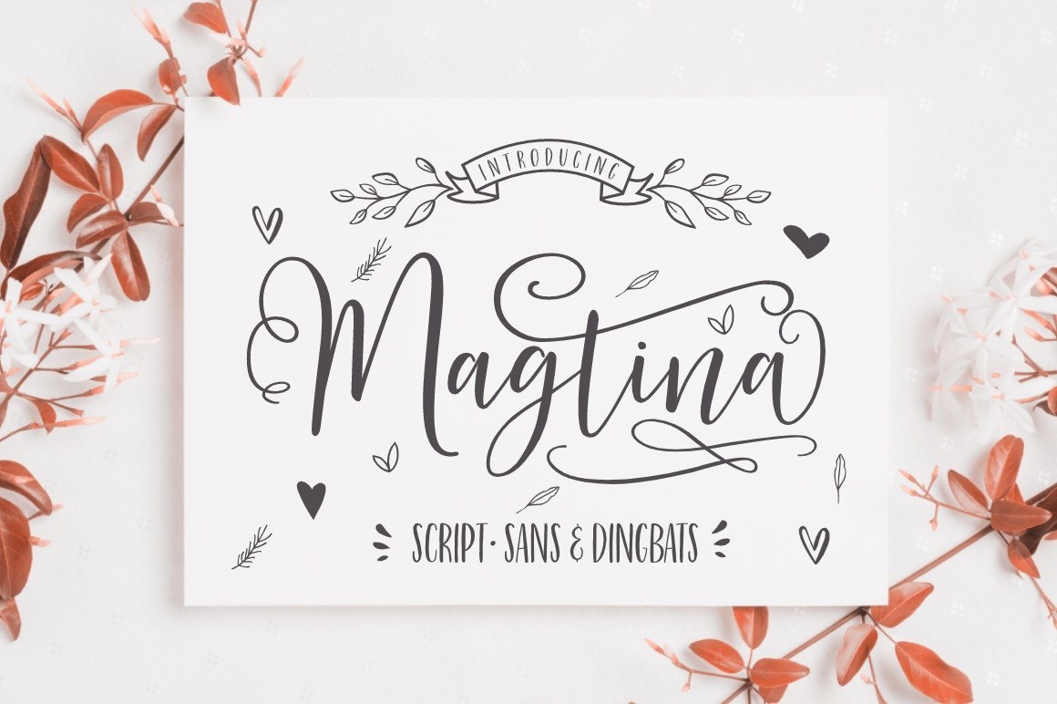 Magtina时尚婚礼书法英文字体下载插图