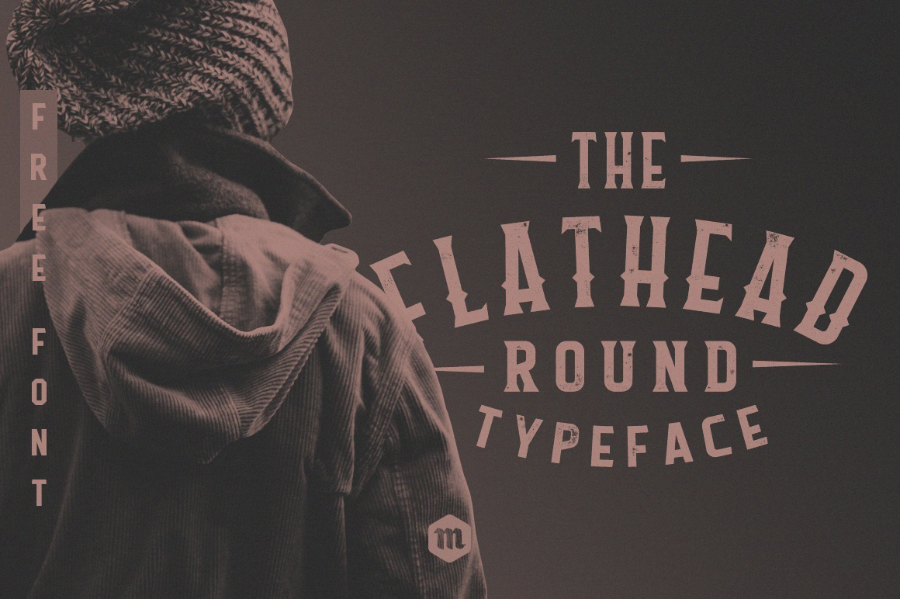 Flathead-Round时尚哥特logo英文字体下载插图