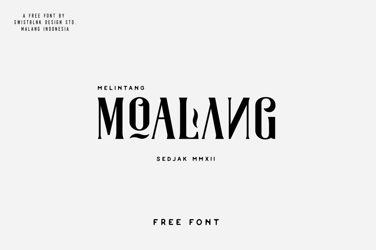 Swistblnk Moalang创意衬线英文字体下载插图