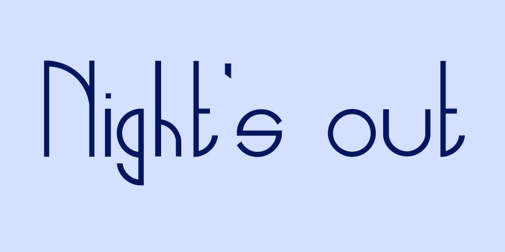 Night’s out个性创意花式英文字体免费下载插图