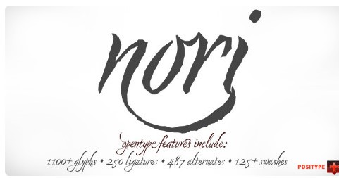 Nori海报字体书法笔刷手写英文字体免费下载插图