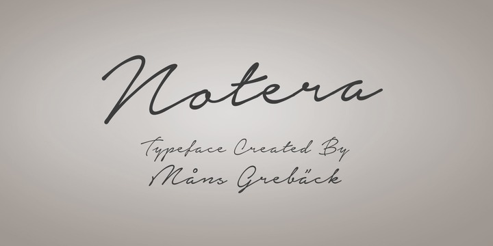 Notera设计师手写签名英文字体下载插图