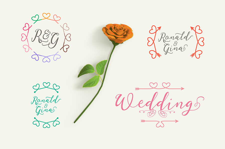 RafkaScript唯美婚礼花体手写英文字体免费下载插图