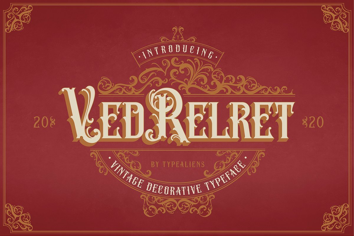Ved Relret古典哥特logo英文字体下载插图