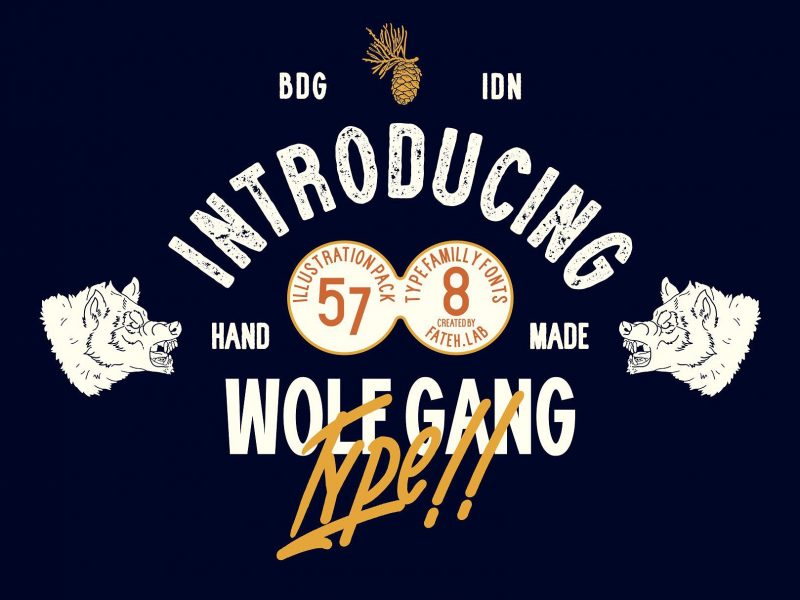 WOLF GANG传统logo无衬线英文字体下载插图