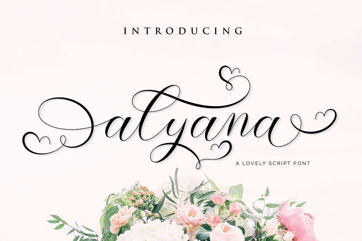 alyana可爱甜美婚庆花式英文字体下载