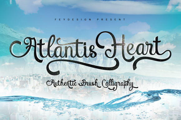 Atlantis Heart西方复古手写英文字体下载插图