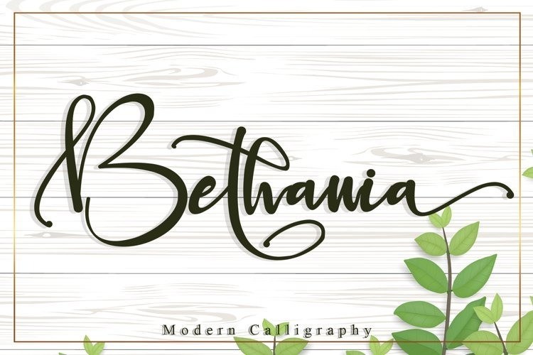 bethania時尚好看的花式英文字體下載