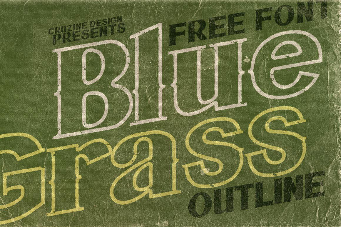 Bluegrass OUTLINE复古空心哥特英文字体免费下载插图