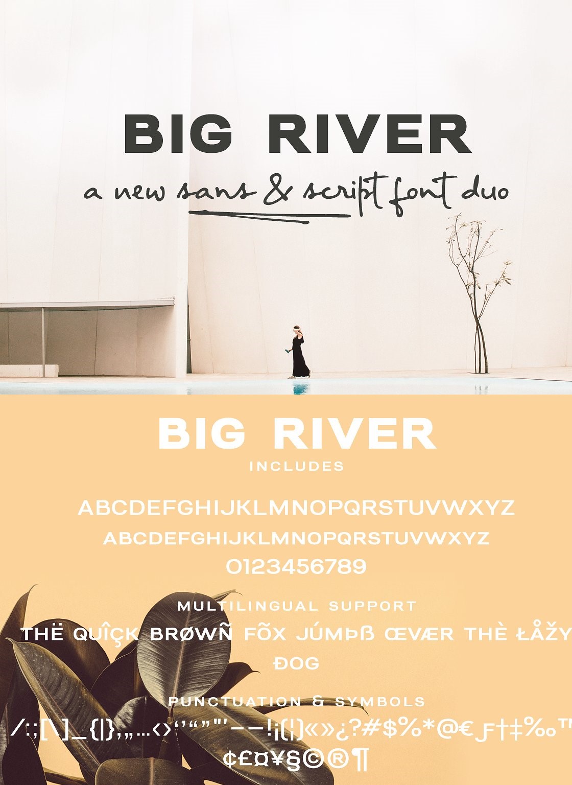 big_river现代时尚标题无衬线英文家族字体包字体免费下载插图
