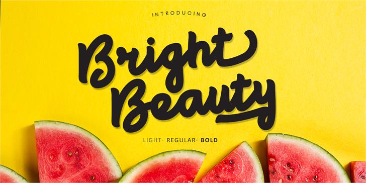 Bright beauty时尚海报手写英文字体下载插图