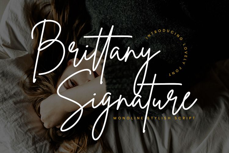 BrittanySignature秀气手写签名英文字体下载插图