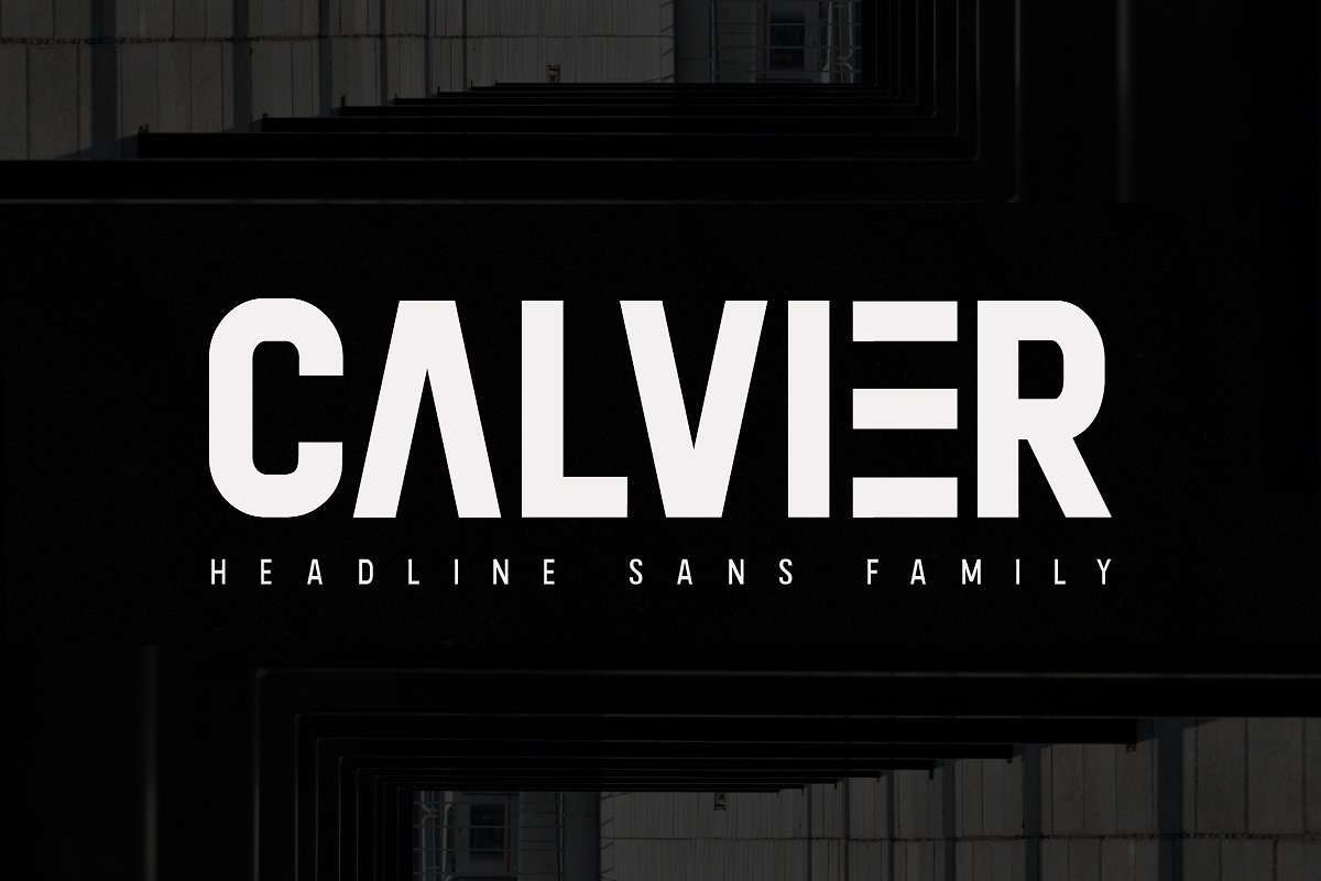 Calvier简洁标题字体无衬线英文字体免费下载插图