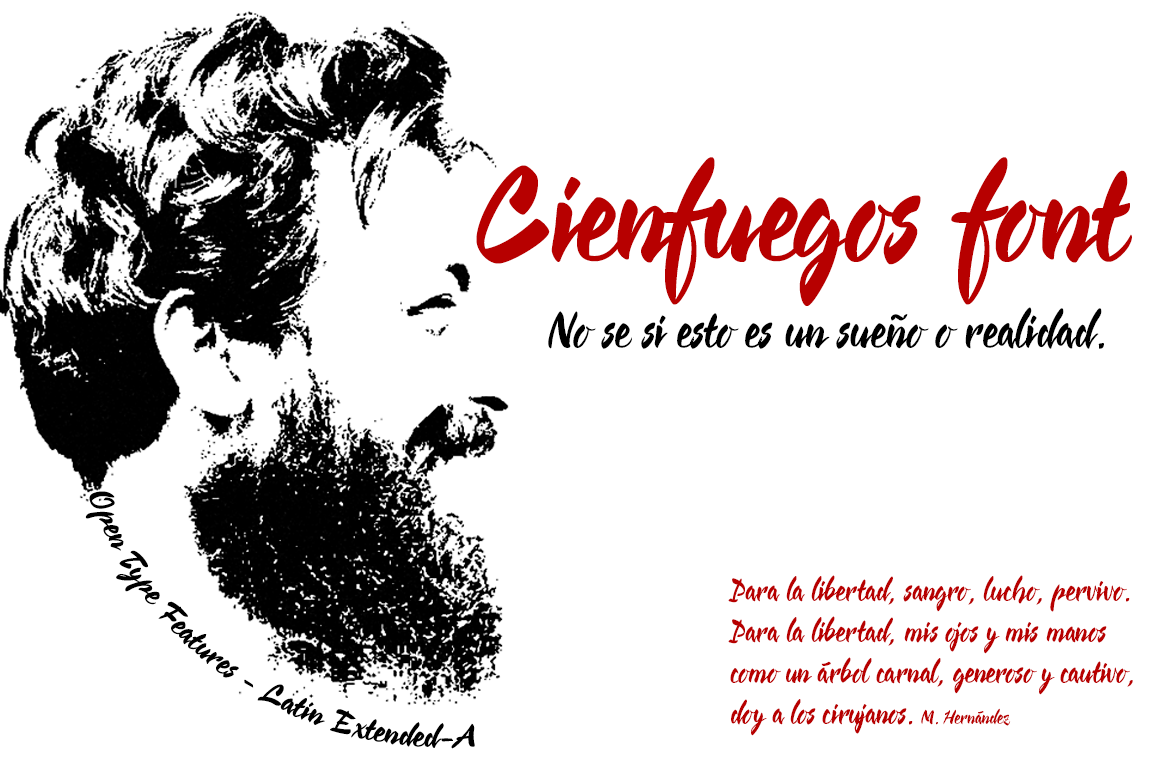 Cienfuegos私人名片手写英文字体下载插图