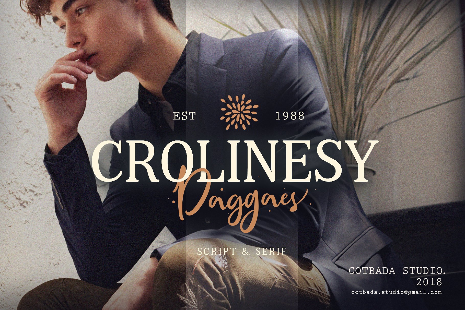 Crolinesy Daggaes经典衬线手写免费英文字体下载插图