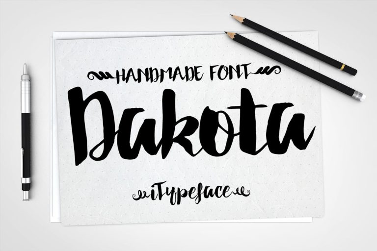 dakota力量手写标题英文字体下载插图