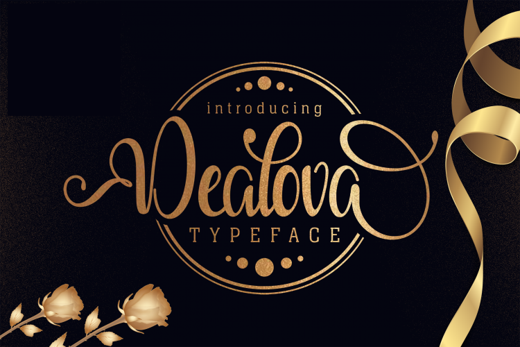 Dealova美观大方手写logo英文字体下载插图