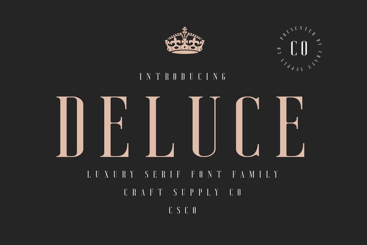 Deluce奢华优雅衬线字体家族包下载  包含字体：插图