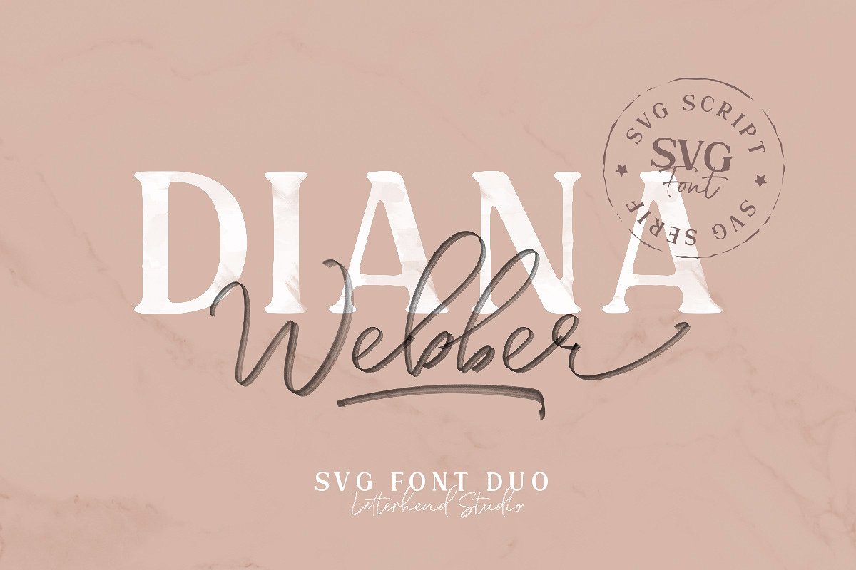 DianaWebber脚本衬线手写字体包英文字体免费下载插图
