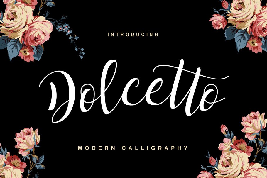 Dolcetto时尚包装书法英文字体下载插图