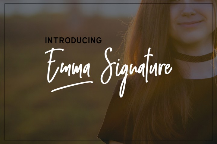 Emma signature秀气好看手写英文字体下载插图