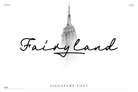 Fairyland明信片签名手写英文字体免费下载插图