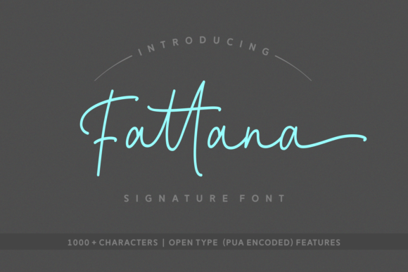 Fattana设计师签名手写英文字体免费下载插图