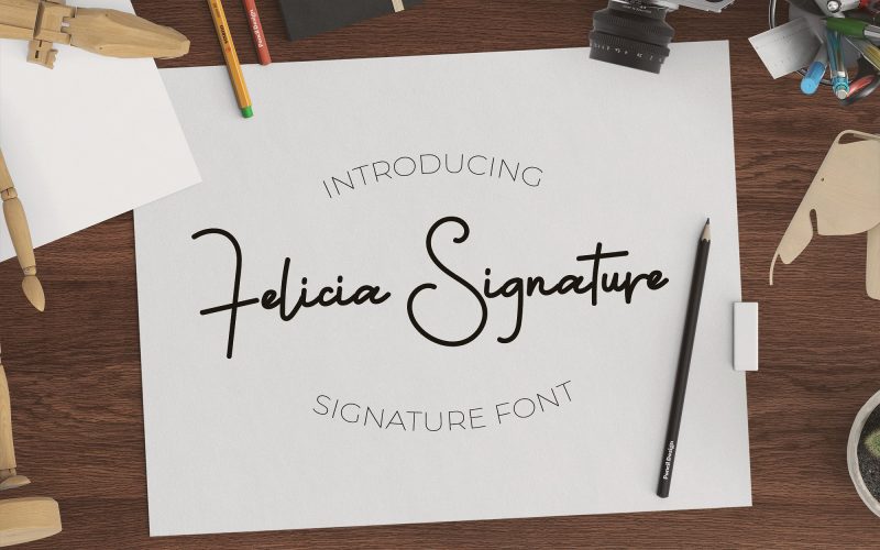 Felicia Signature私人签名手写英文字体免费下载插图