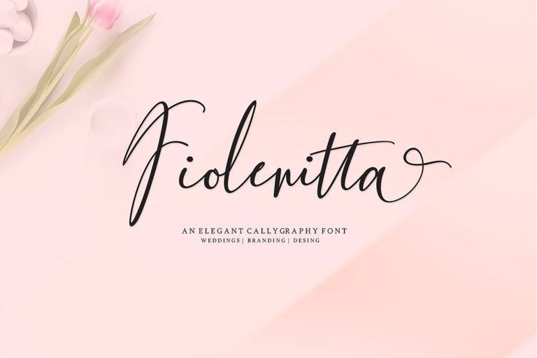 Fiolenitta唯美婚礼婚庆手写英文字体免费下载插图