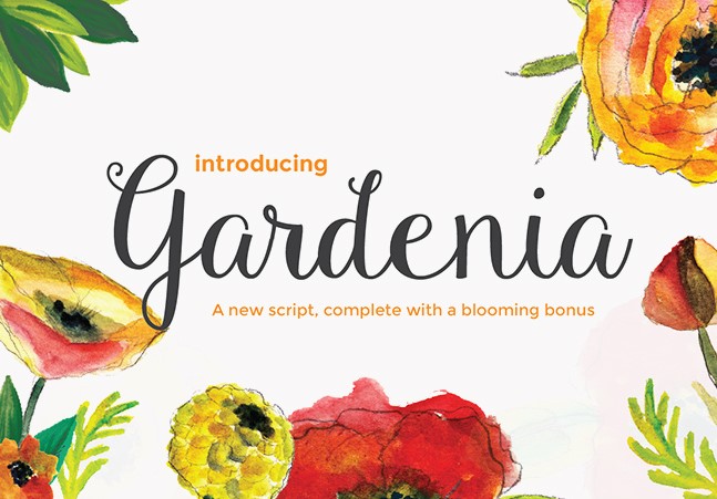 Gardenia现代时尚连笔手写英文字体下载插图