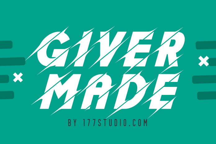 Giver Made运动动感现代英文字体下载插图