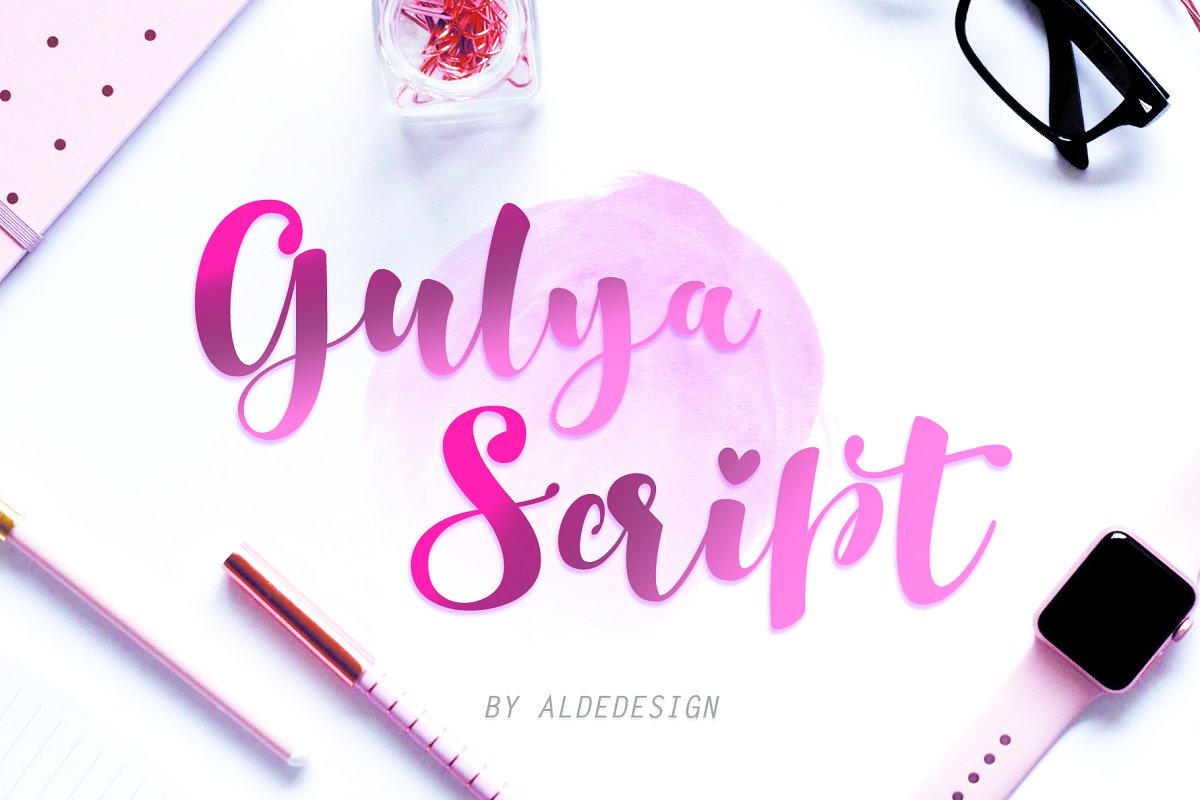 Gulya女性唯美手写连笔英文字体下载插图
