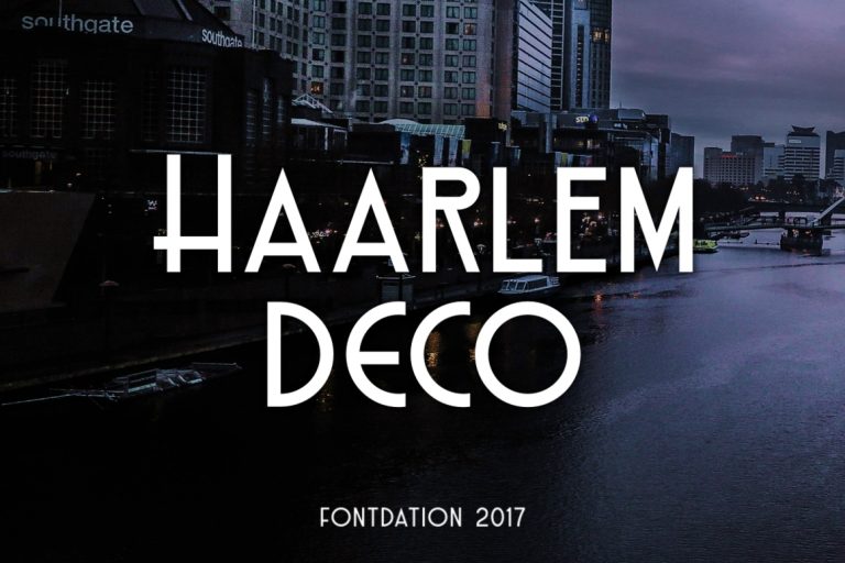 Haarlem Deco 现代城市时尚无衬线英文字体免费下载插图