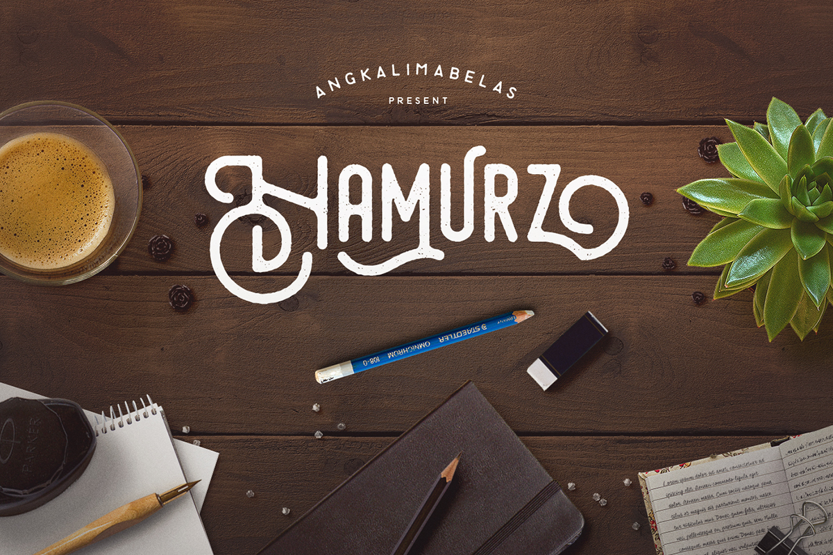 Hamurz 设计师logo休闲手写手绘英文字体免费下载插图