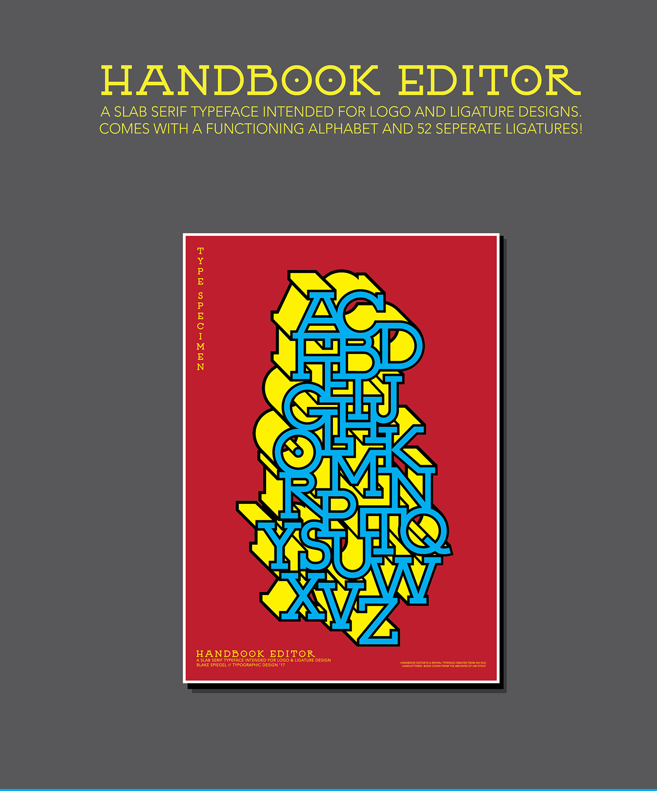 HandbookEditor好看的手账衬线英文字体免费下载插图