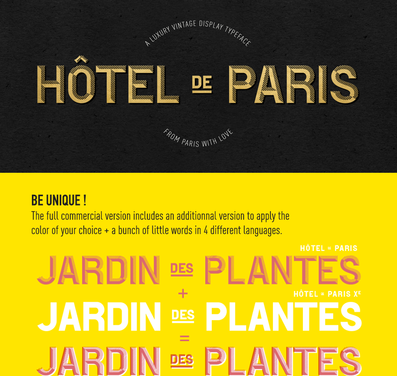 hotel_de_paris标题立体无衬线英文字体下载插图