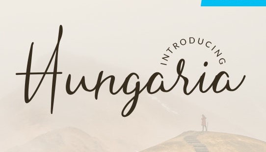 Hungaria休闲时尚手写连笔英文字体下载插图