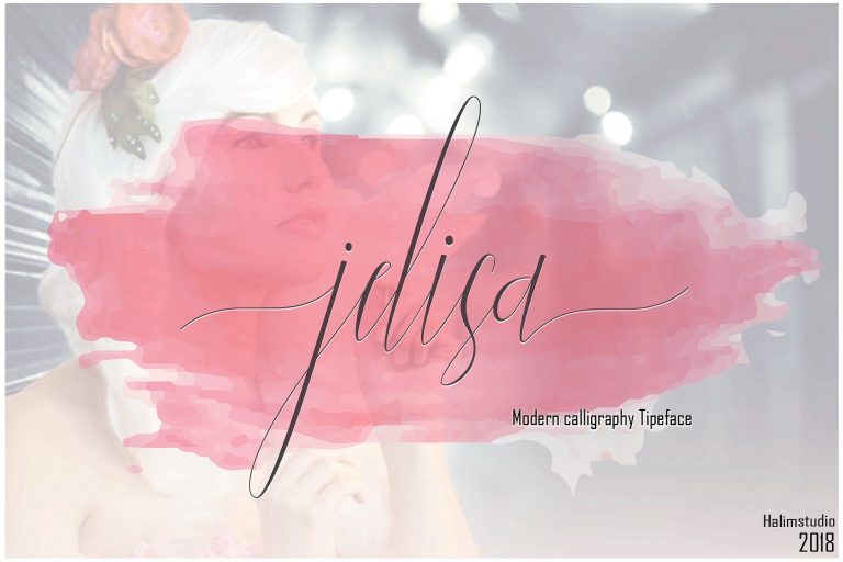 Jelisa纤细时尚书法手写签名英文字体下载插图