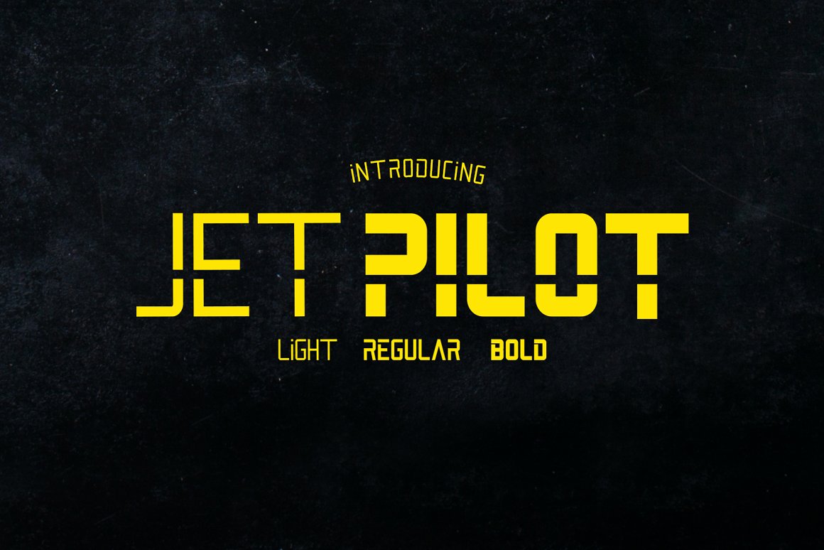 Jet Pilot机械创意衬线英文字体免费下载插图