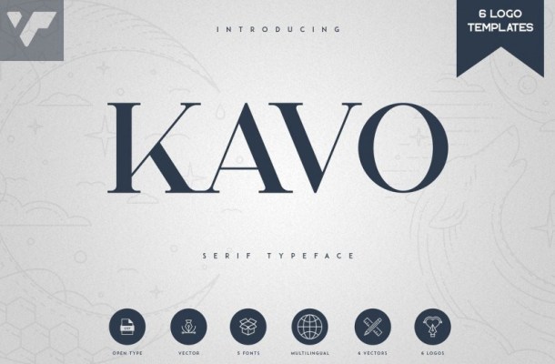 KavoSerif粗细对比科技衬线英文字体下载插图